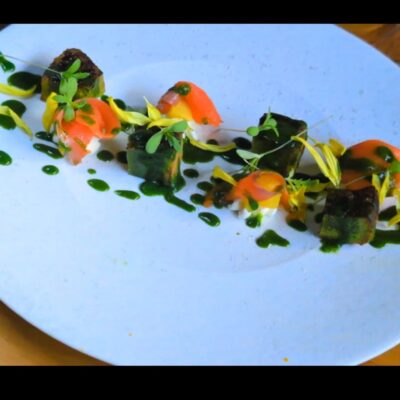 ・軽く炙った春菊のパウンドケーキ…